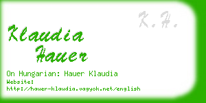 klaudia hauer business card